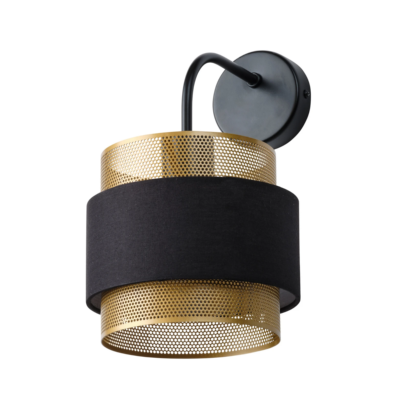 Aplique de pared OSRAM Decor Hornet, 1 luz, negro/dorado, E27