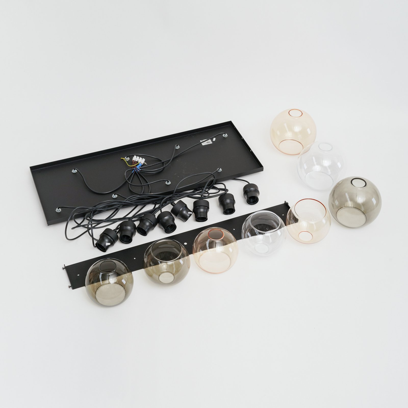 Cubus 8 Pendelleuchte Clear/Smoke/Amber - Euluna