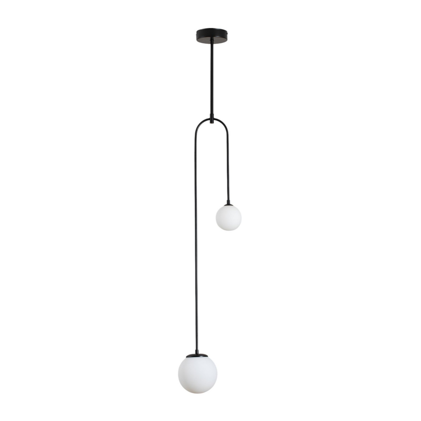 Pendant light AV-1897-2BSY 2 glass globes, black