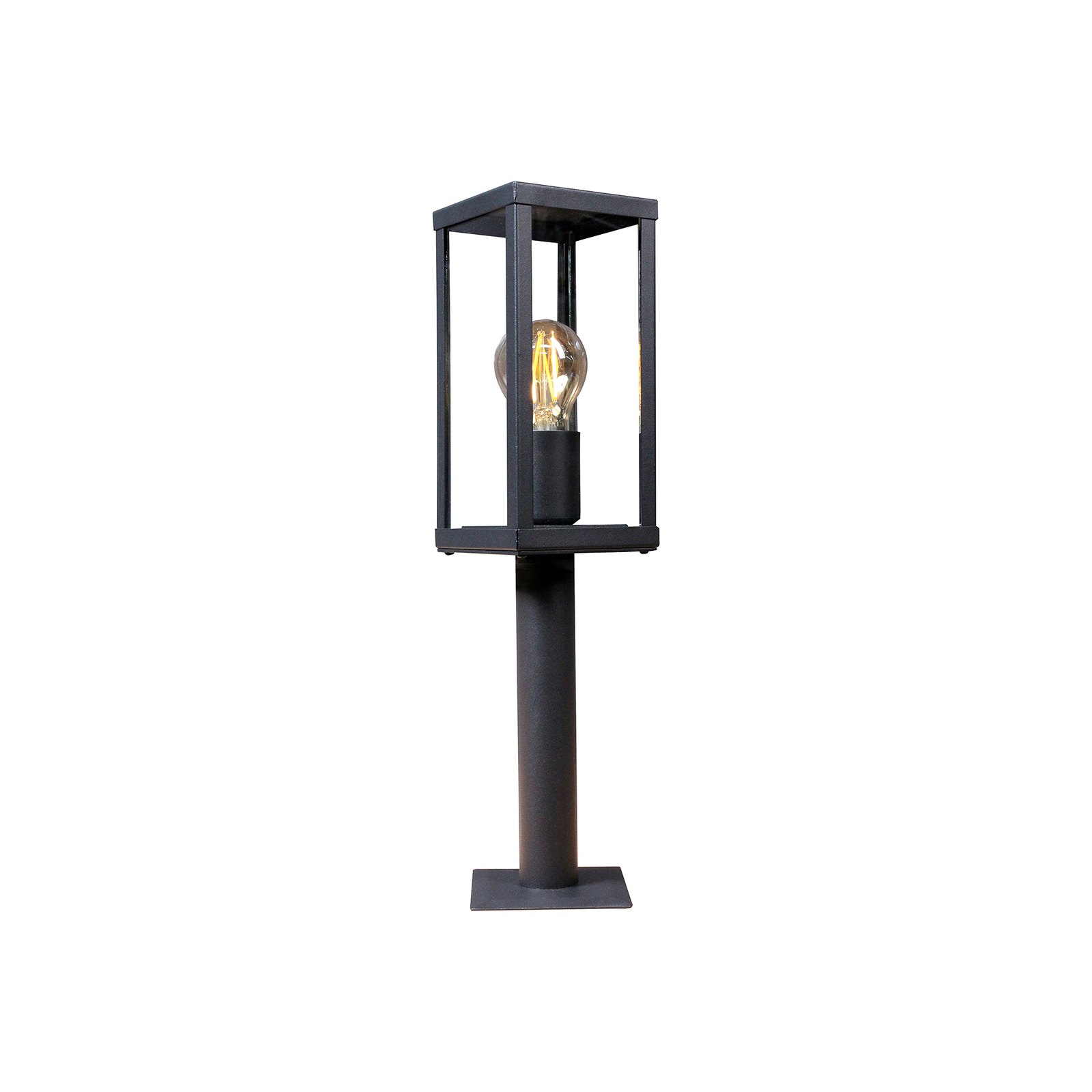 Sokkellamp Karo, 55 cm, houtdecor