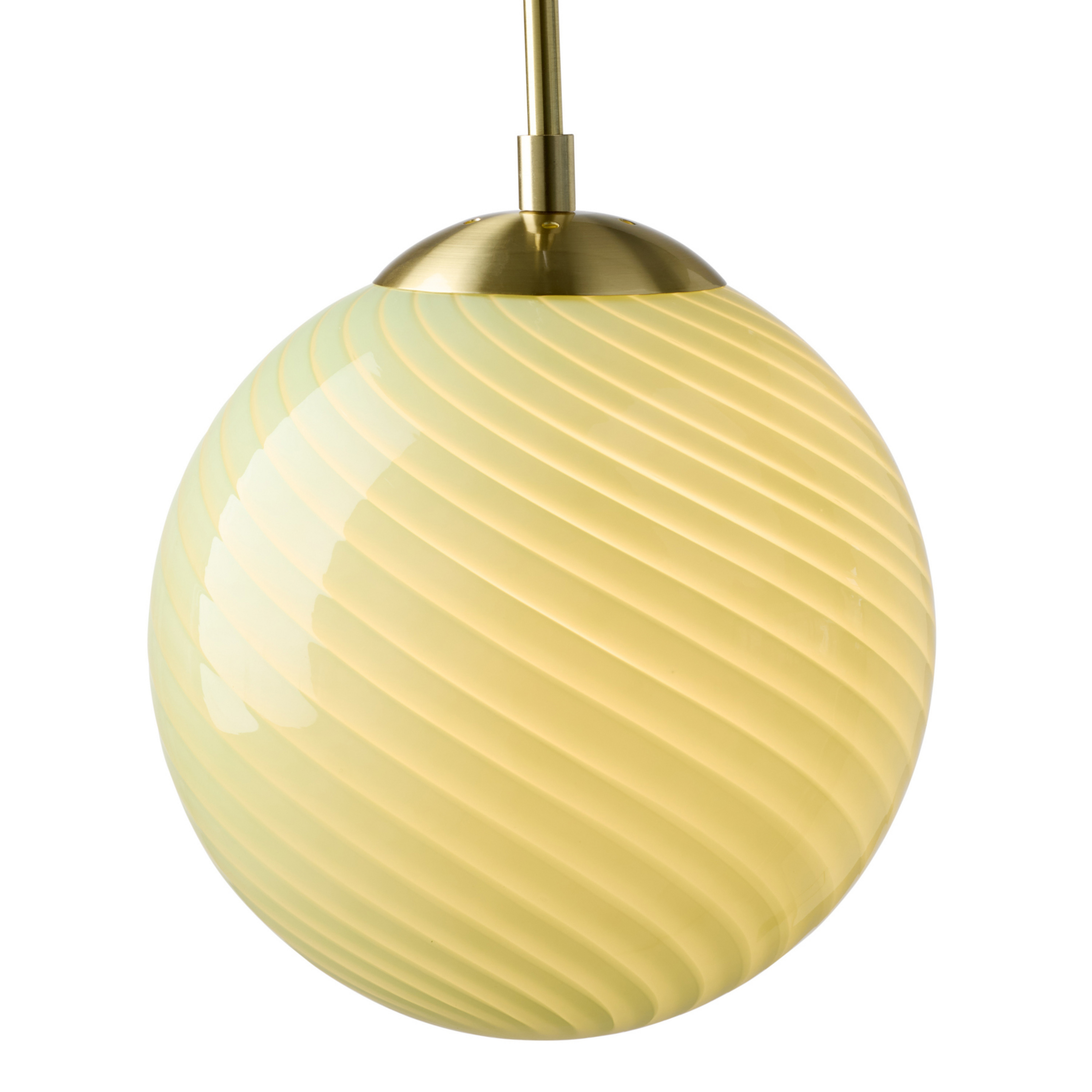 CANDY BALL Hängelampe, oliv/altmessing Ø 30 cm - Halo Design