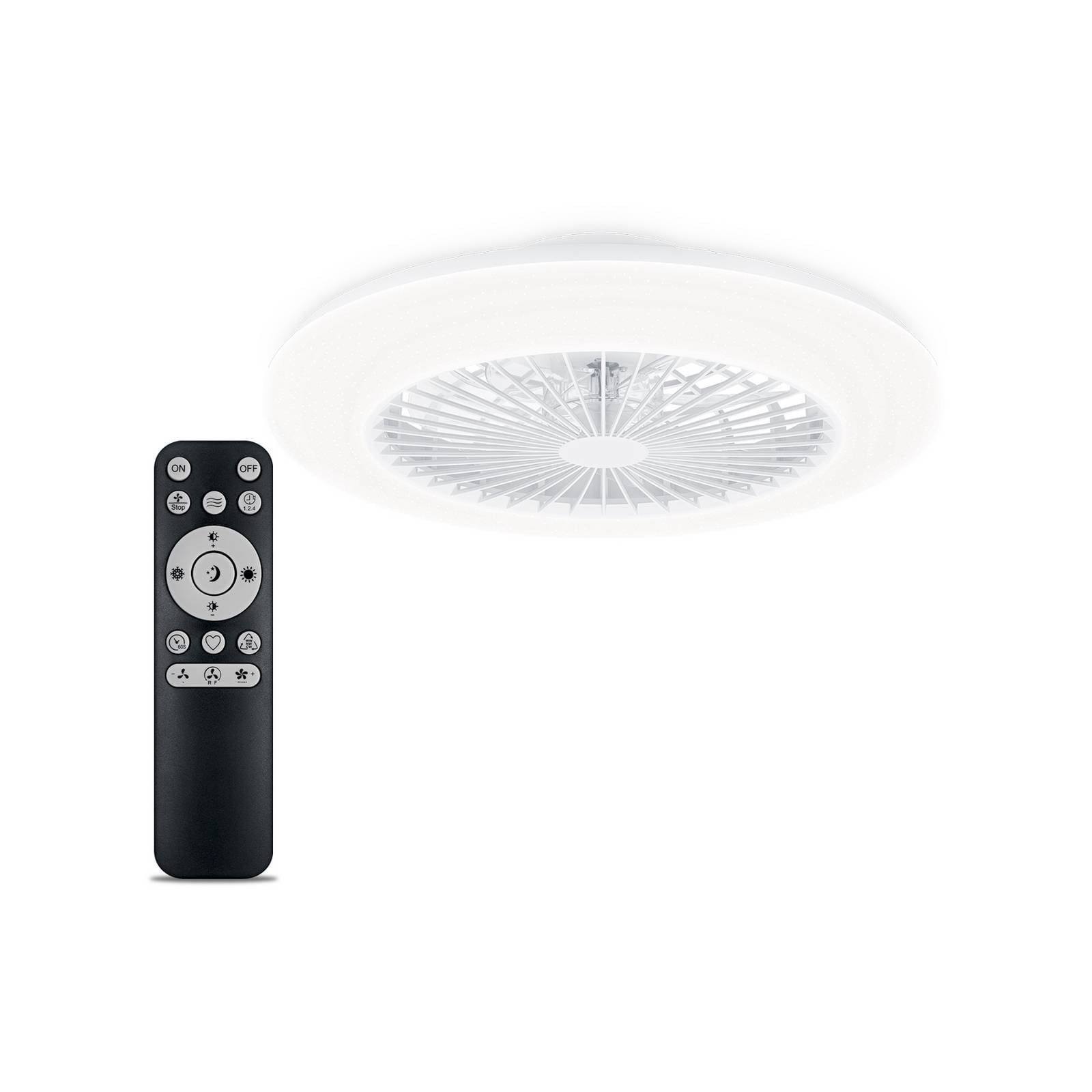 Philips LED-Deckenventilator Amigo, weiß, 49 cm, CCT, DC