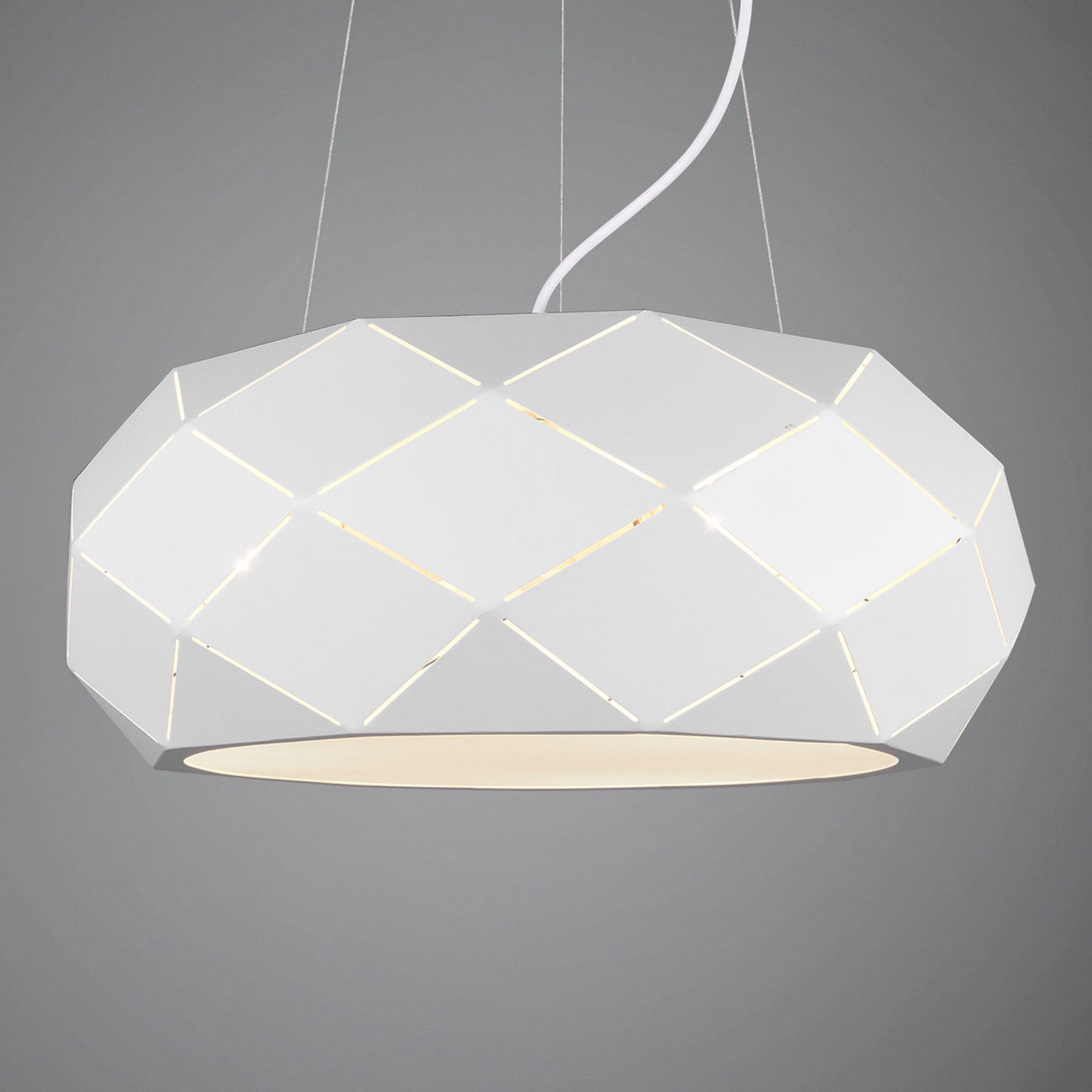 Trio Lighting Lampă suspendată Zandor alb - Camera de zi / sufragerie - modern - Metal