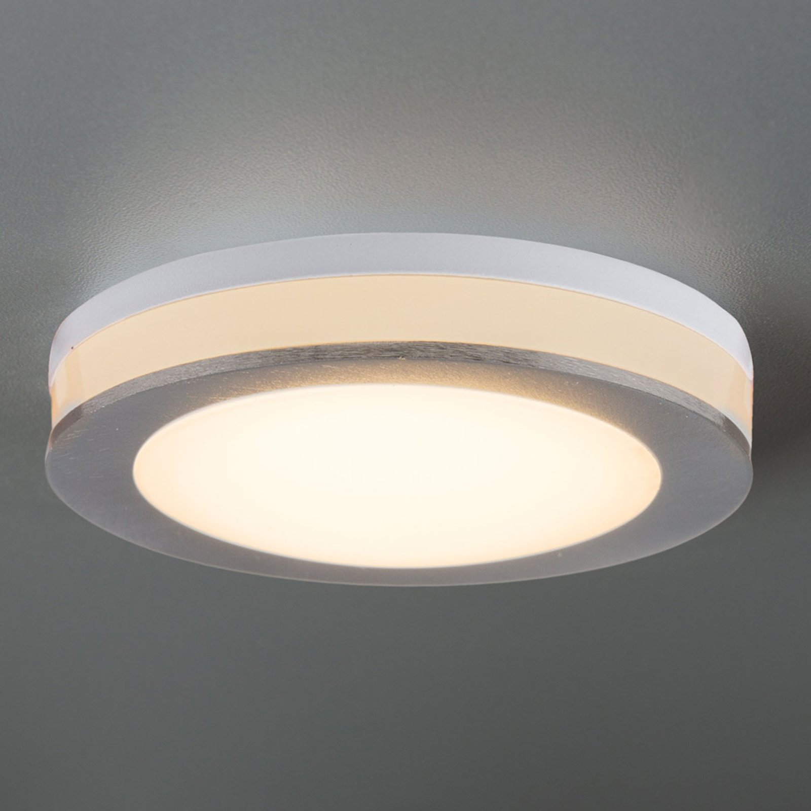 HEITRONIC 6W LED Einbaustrahler HEITRONIC 8cm warmweiß 450lm Downlight nickel matt EEK:A+