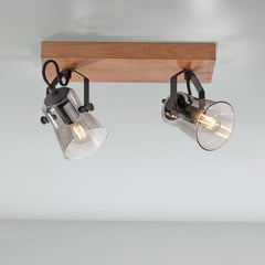 Foco de techo Langström verde, 2 luces