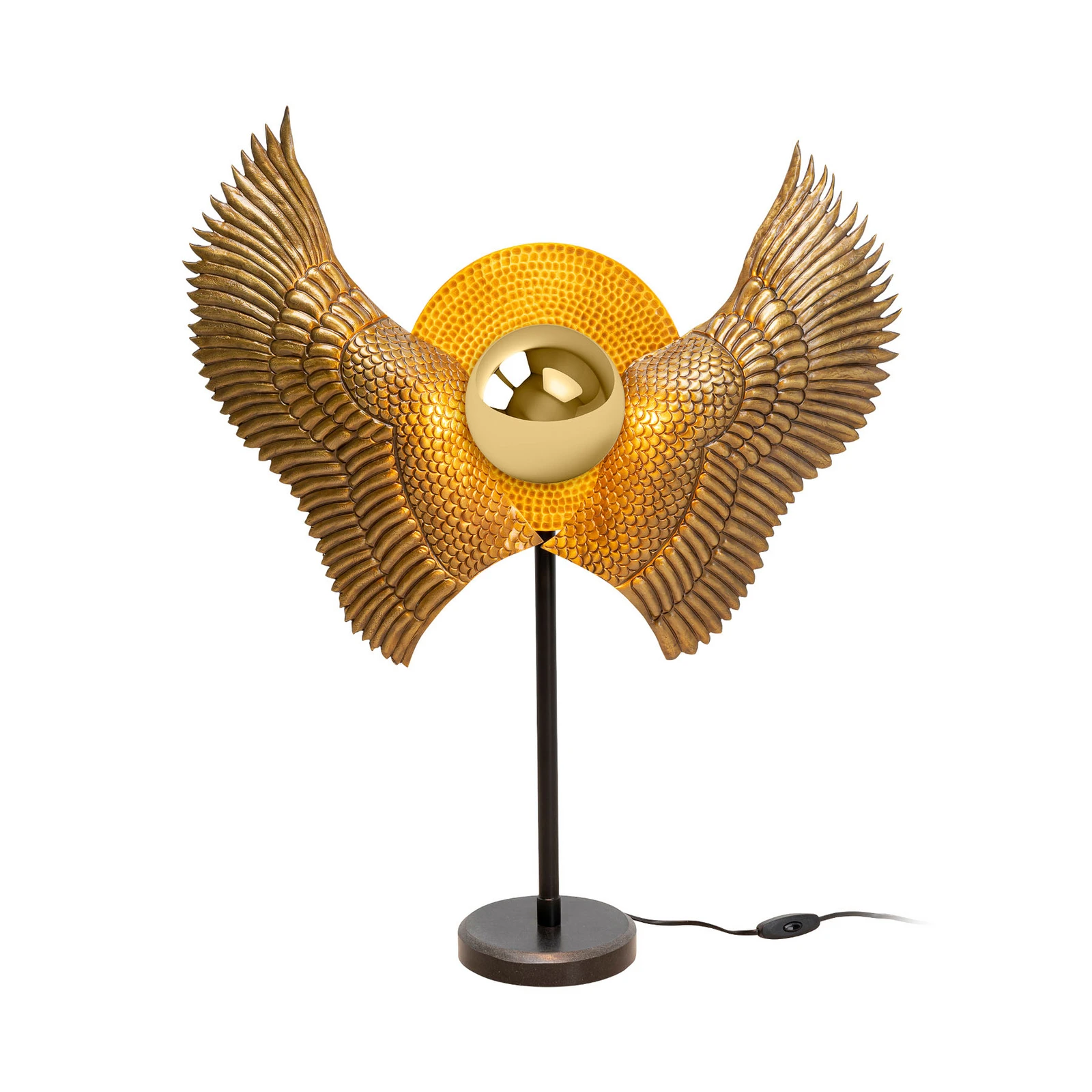 KARE Bird Wings tafellamp, messing gecoat