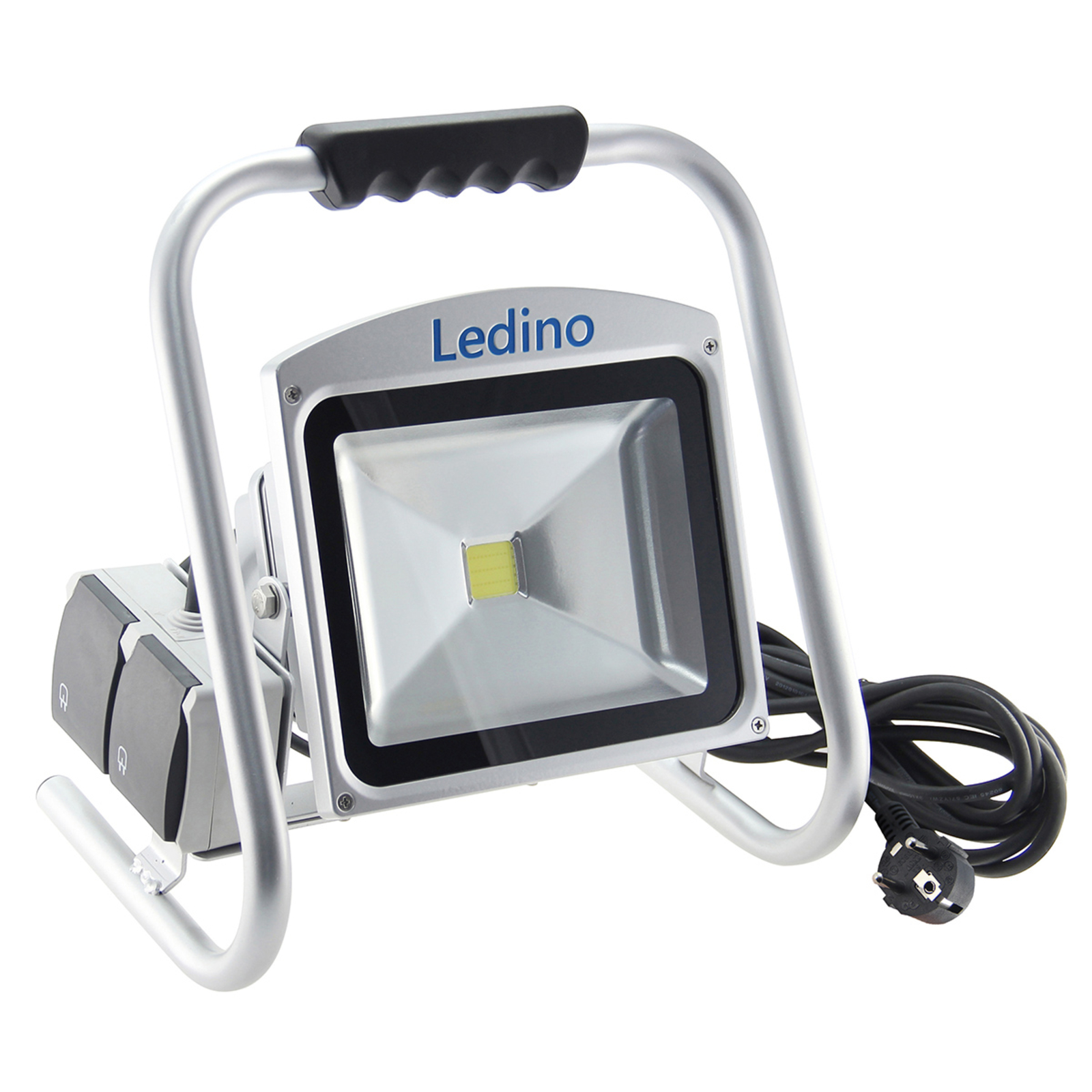 Ledino LED floodlight Eros with two power points, IP65, die-cast aluminium, glass, 30 W, energy efficiency: A+, W: 30 cm, H: 37 cm