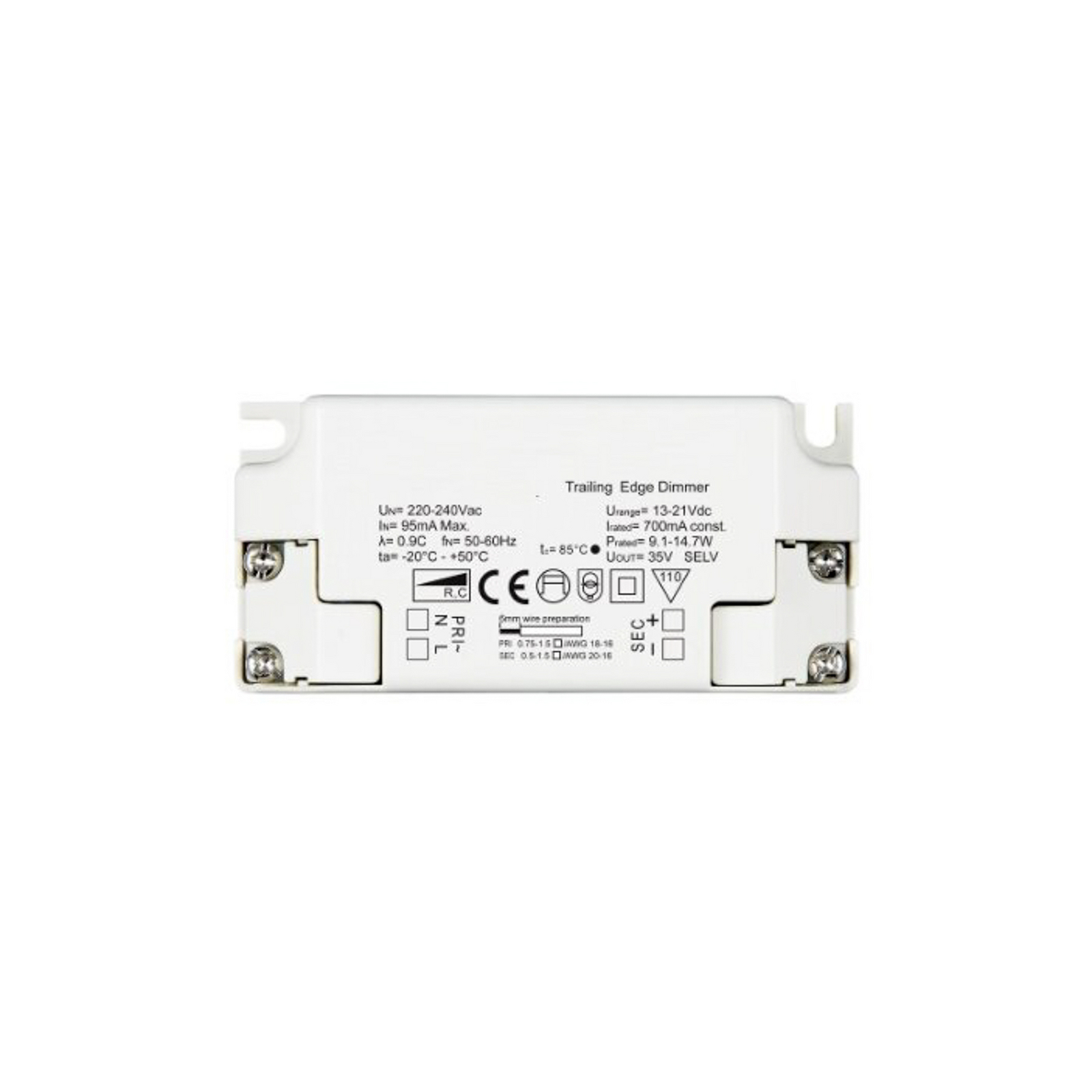 Fonte de alimentação DOTLUX LED corrente constante 350 mA, 24 - 48 V 16 W