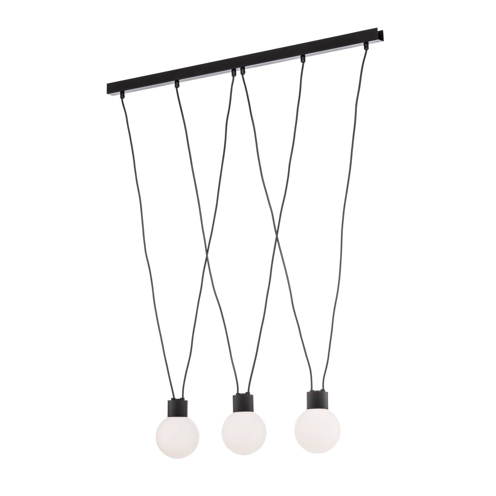 Hängeleuchte Capri mit runden Schirmen dreiflammig