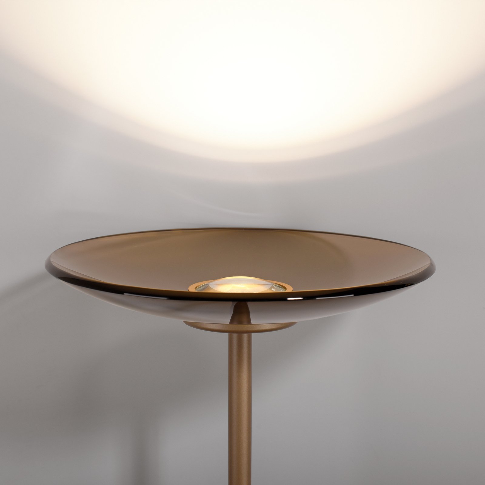 Lampă de podea PURE LED Dimmer din aluminiu/glass de culoarea bronzului