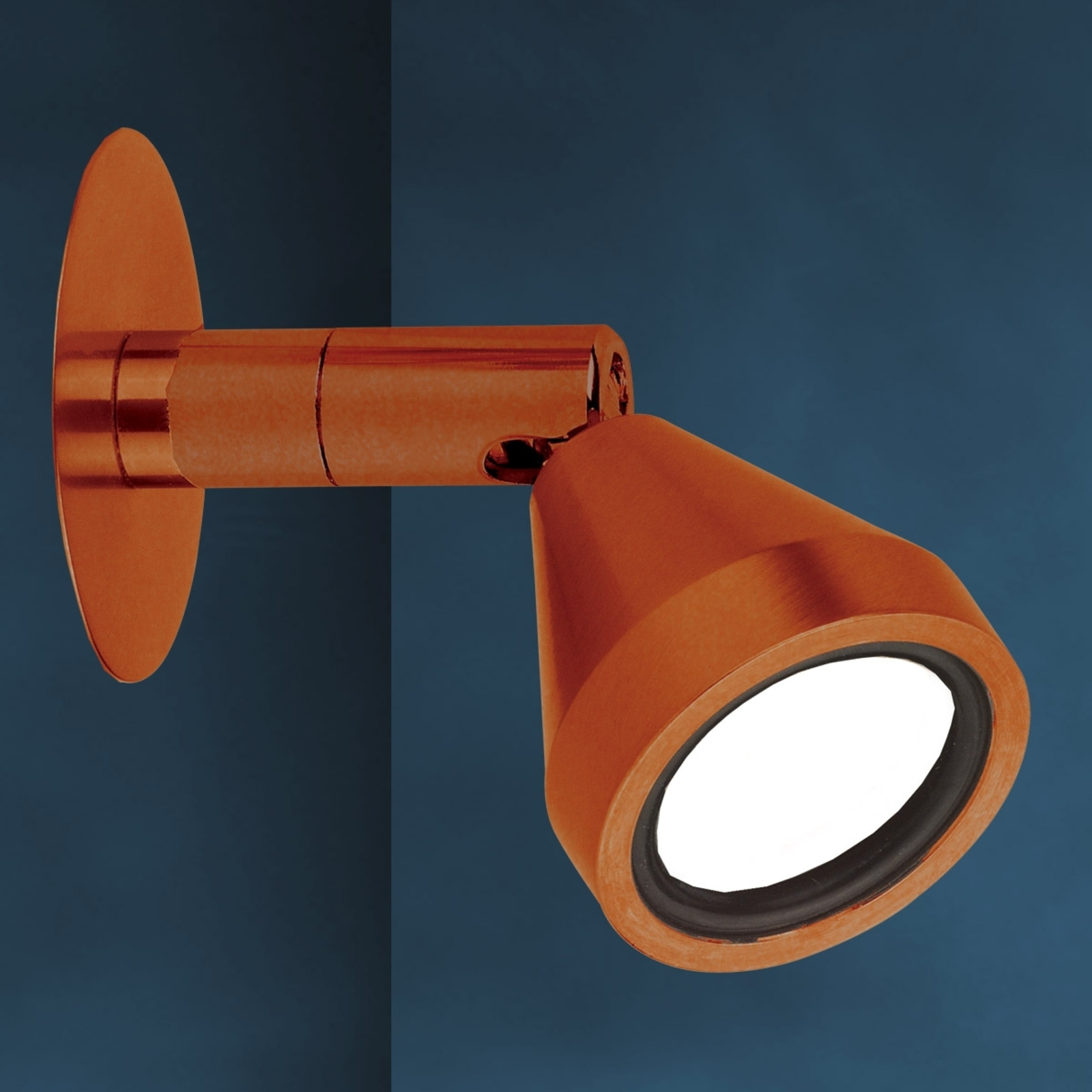 Busch Bronze-coloured LED wall spotlight MINI, antique, for Living / Dining Room, metal, 2.5 W, energy efficiency: A+
