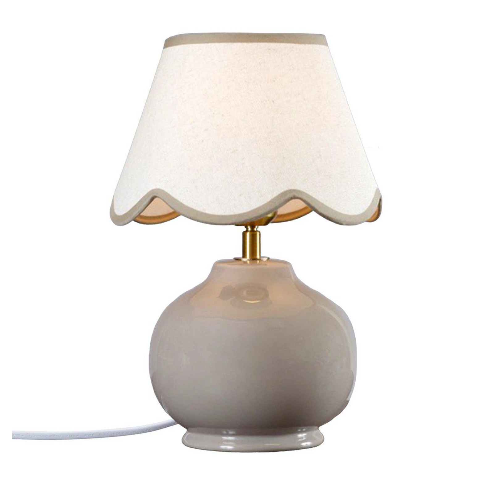 PR Home stolna lampa Nell, nugat, keramika, visina 34 cm, E27