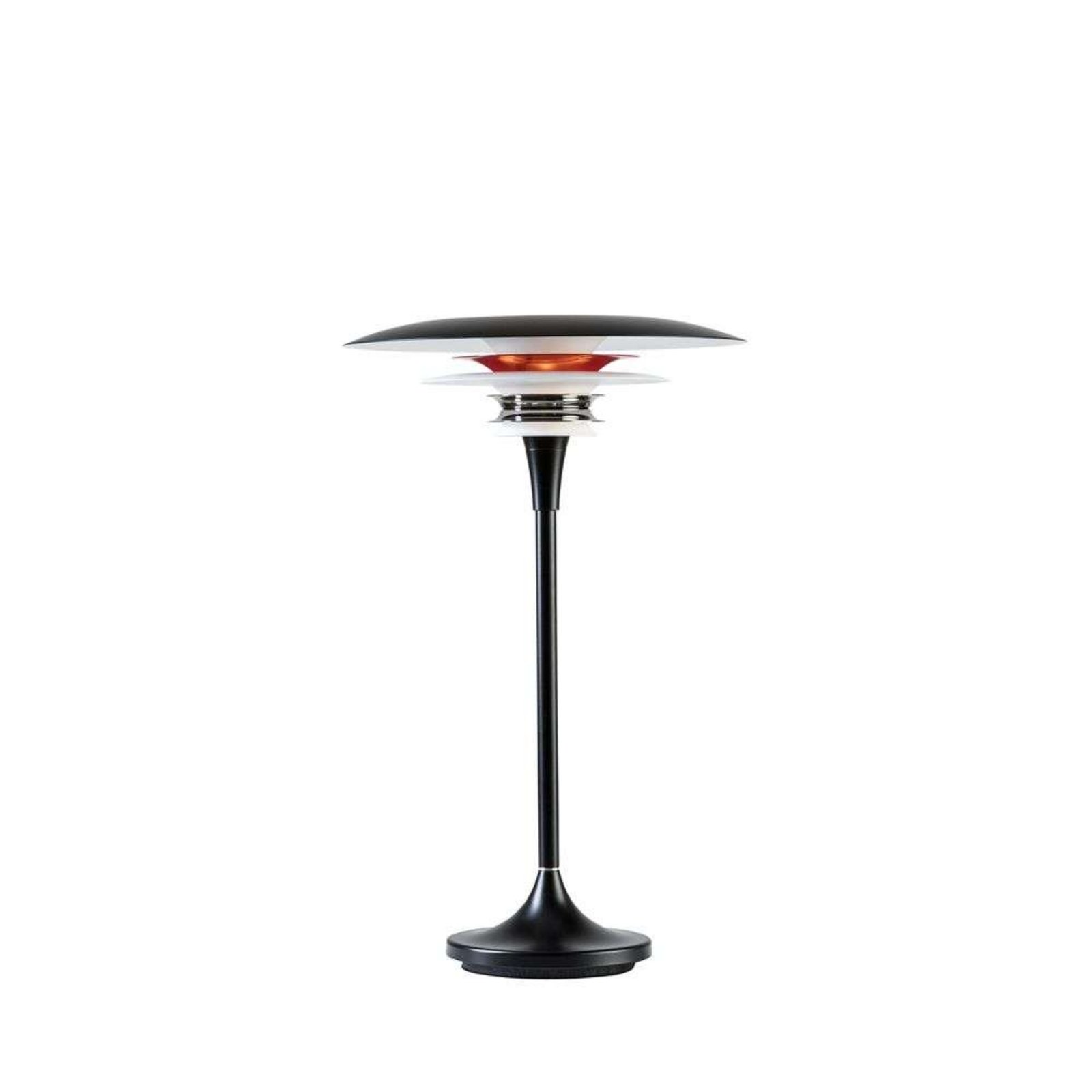 Diablo Lampada da Tavolo Ø30 Matt Matt Black/Glossy Red- Belid