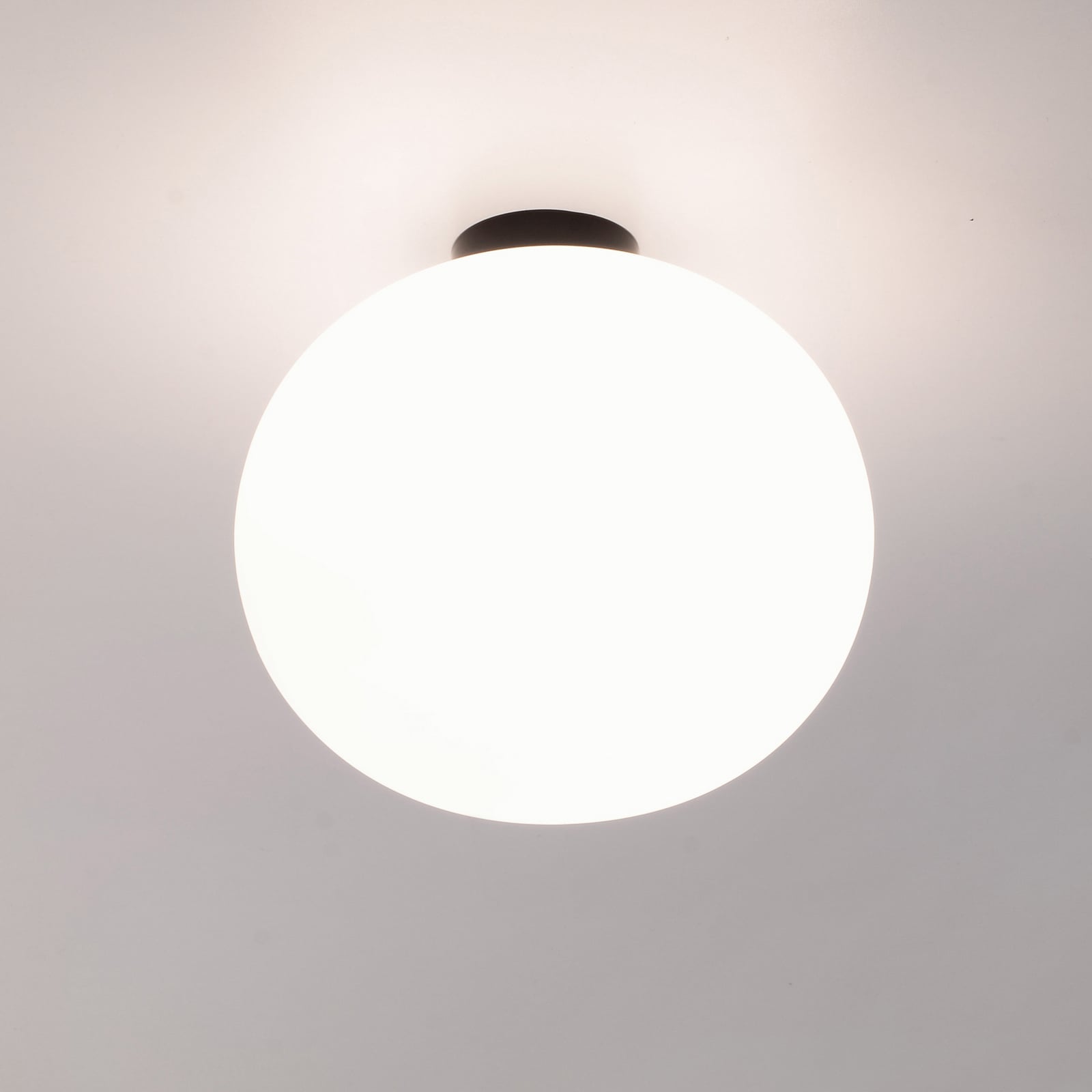 Candeeiro de teto Casablanca Acai, branco/preto, vidro, 26 cm, E27