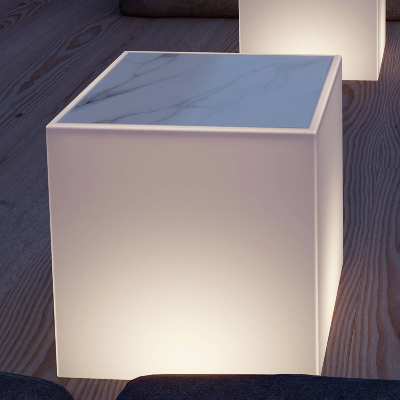 Newgarden Bora Table lumineuse avec plateau en marbre