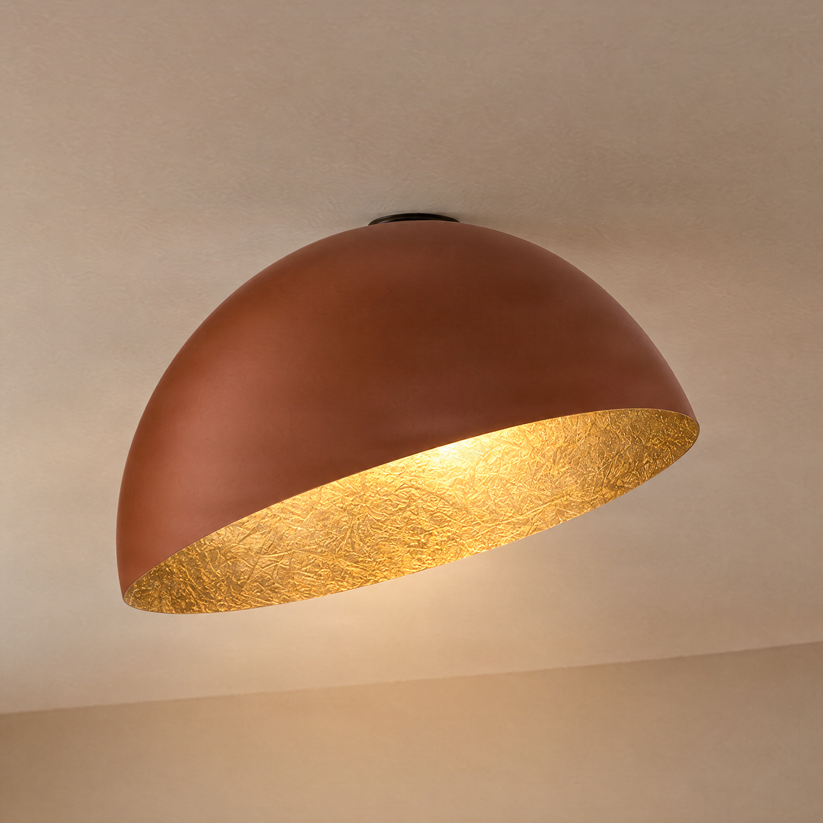 Sfera ceiling light, Ø 50 cm, red/gold, metal, E27