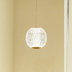 Lucande Lámpara colgante LED Ismenia, 1 luz, latón, acrílico