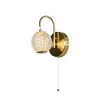 LED wall light Allure brass-coloured, steel, acrylic, switch