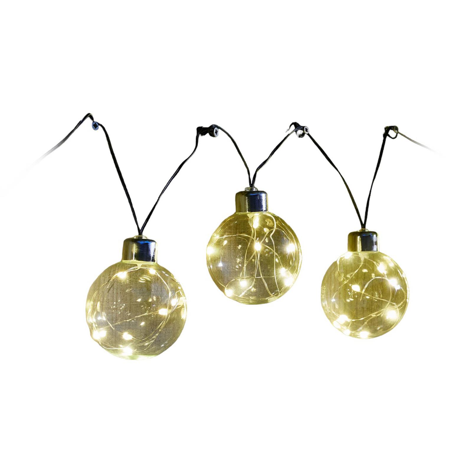 Guirlande lumineuse LED Firefly Orb 365, 10 lampes, verre