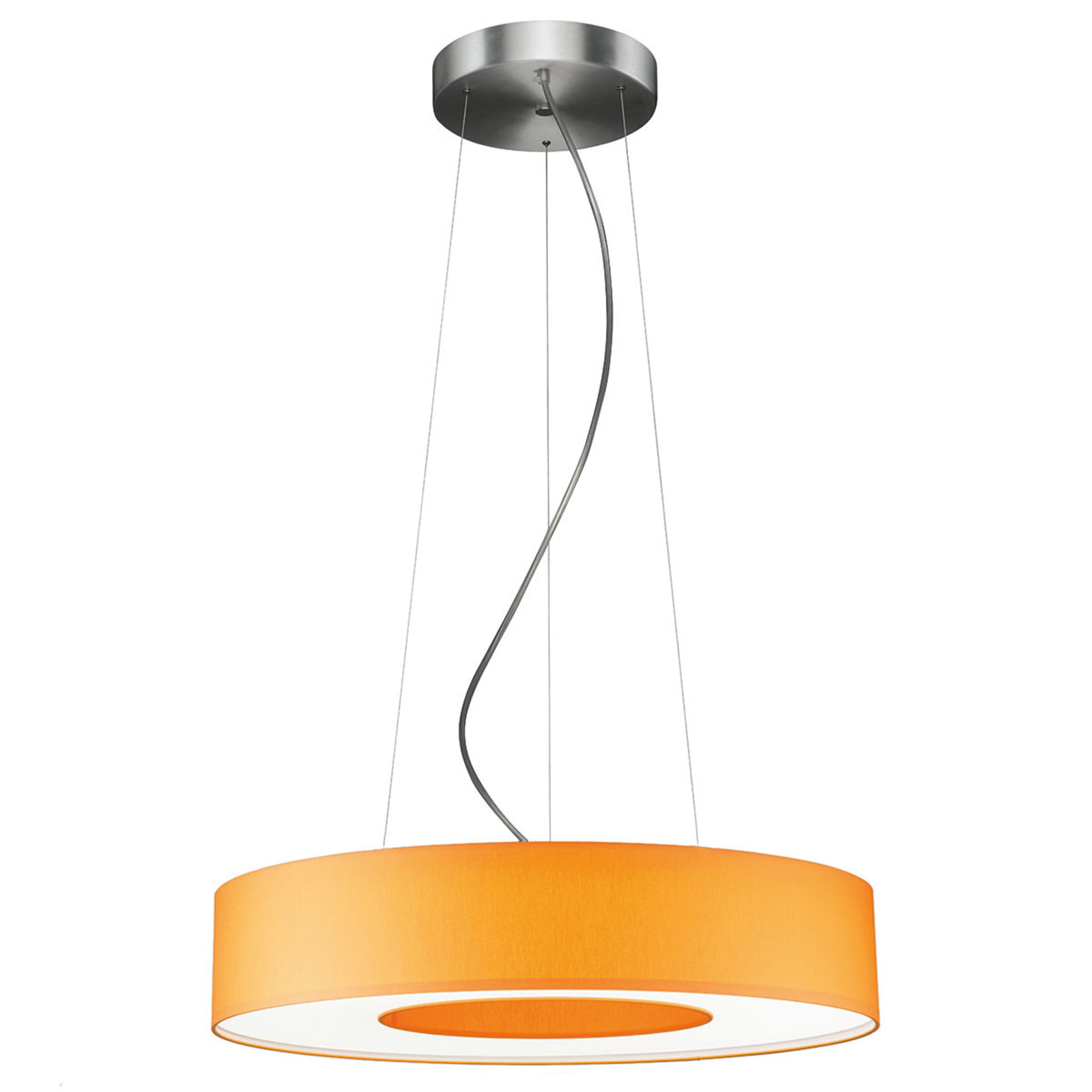 Donut LED pendant light dimmable 34 W orange
