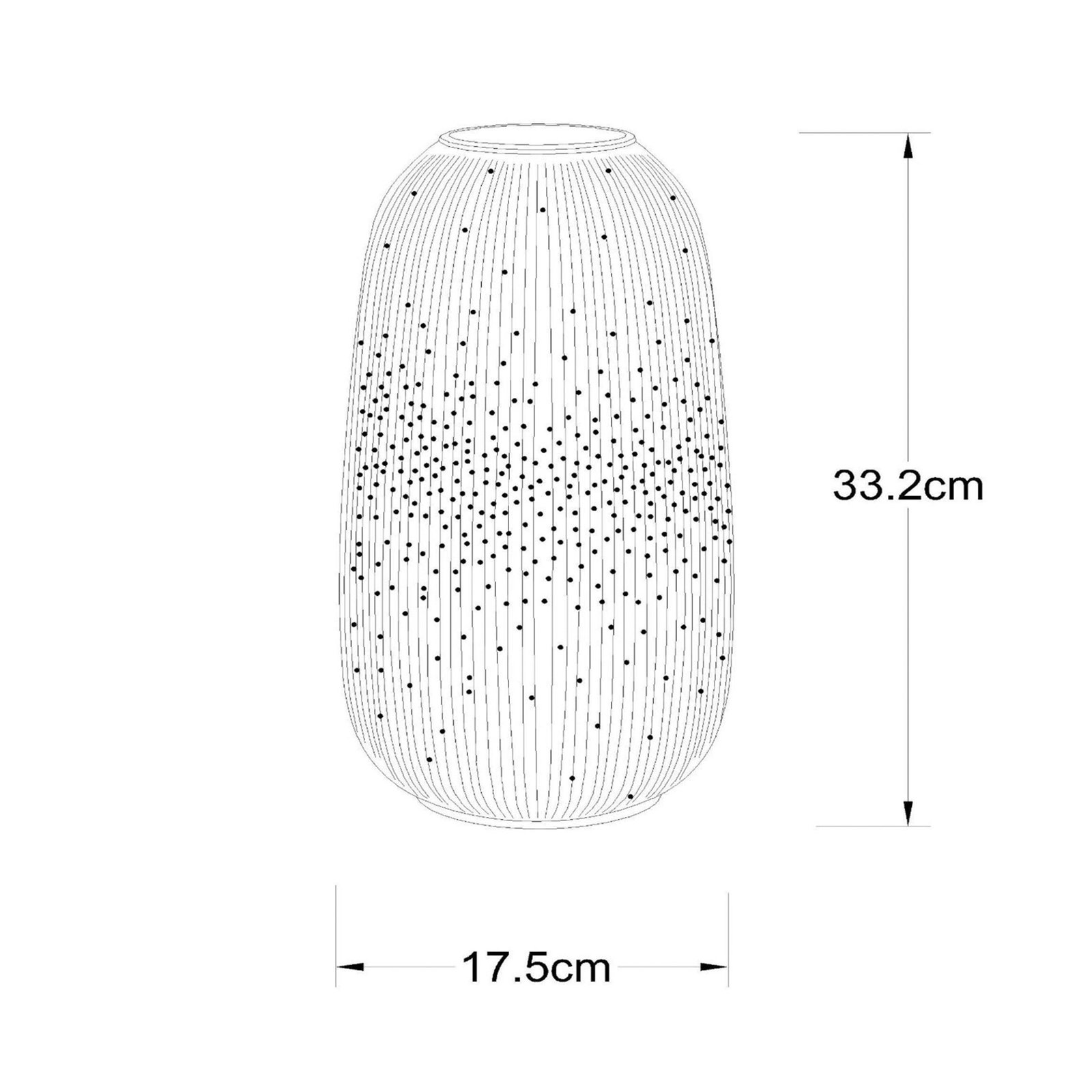 Tischleuchte Flores, Ø 17,5 cm, Porzellan, weiß, E14