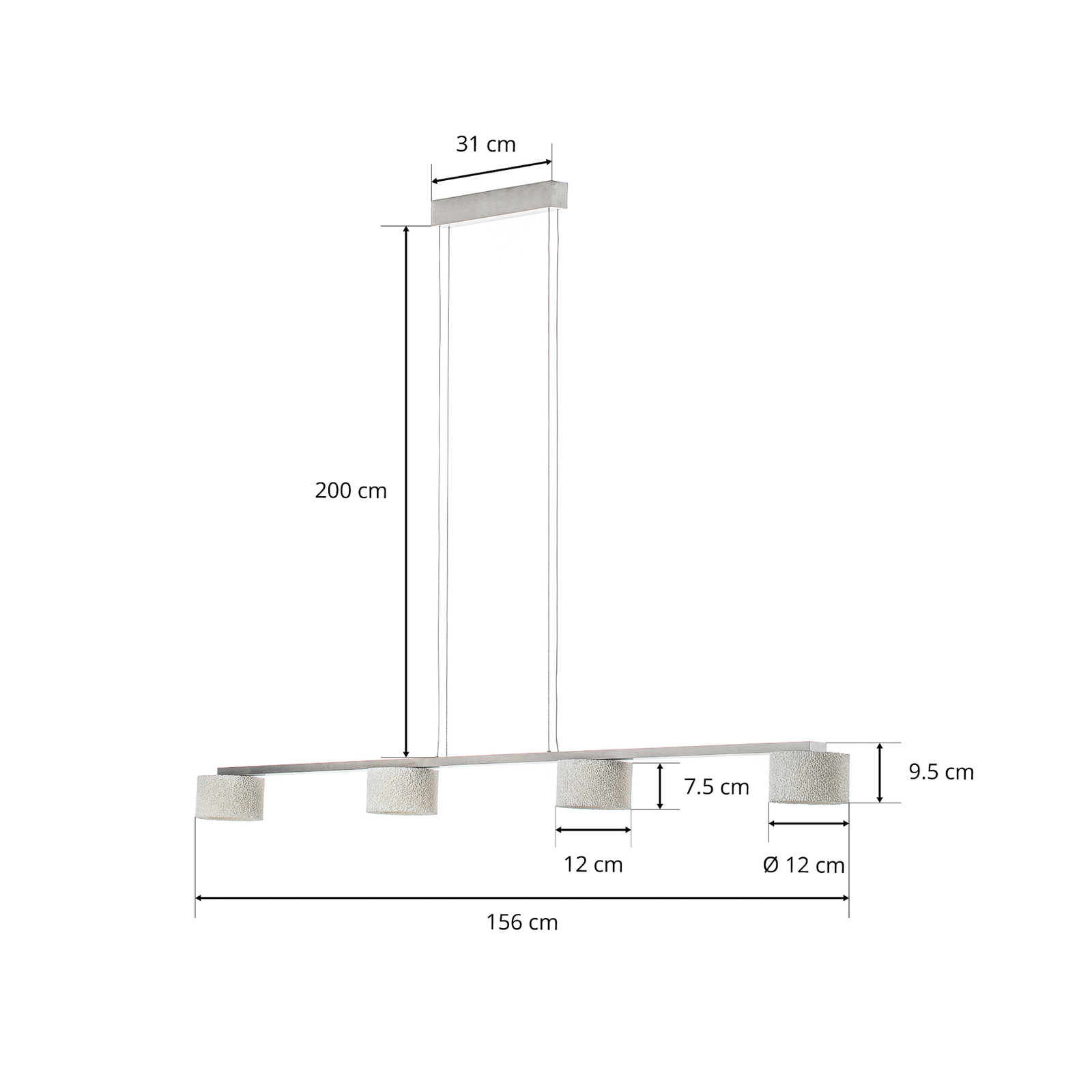 Reef 4 LED Lampa Wisząca Polished/White - Serien Lighting