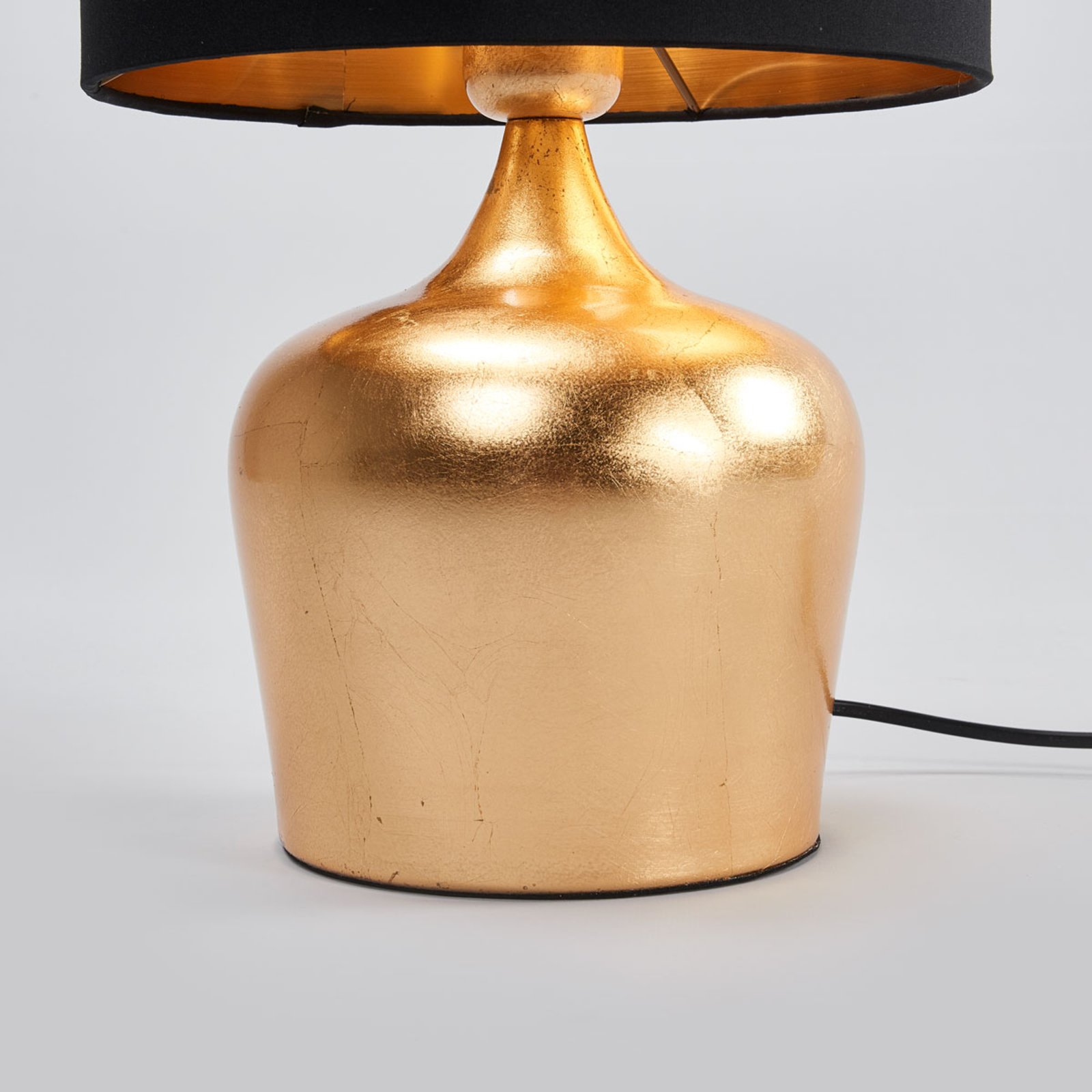 Manalba textil asztali lámpa, 38 cm magas
