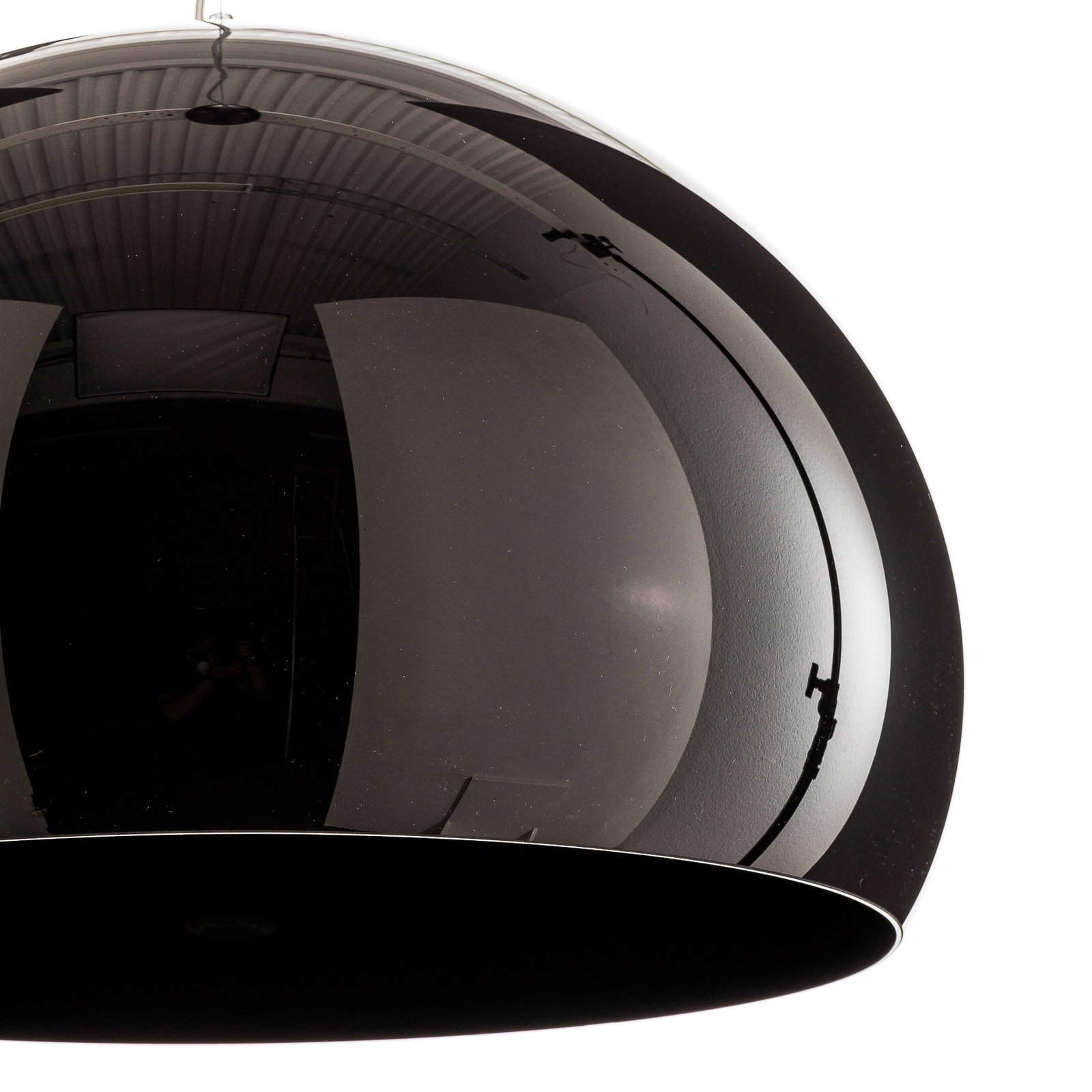 "Kartell FL/Y" - LED pakabinamas šviestuvas, blizgios juodos spalvos