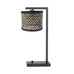 Stang 3715ZW table lamp, black/natural wickerwork