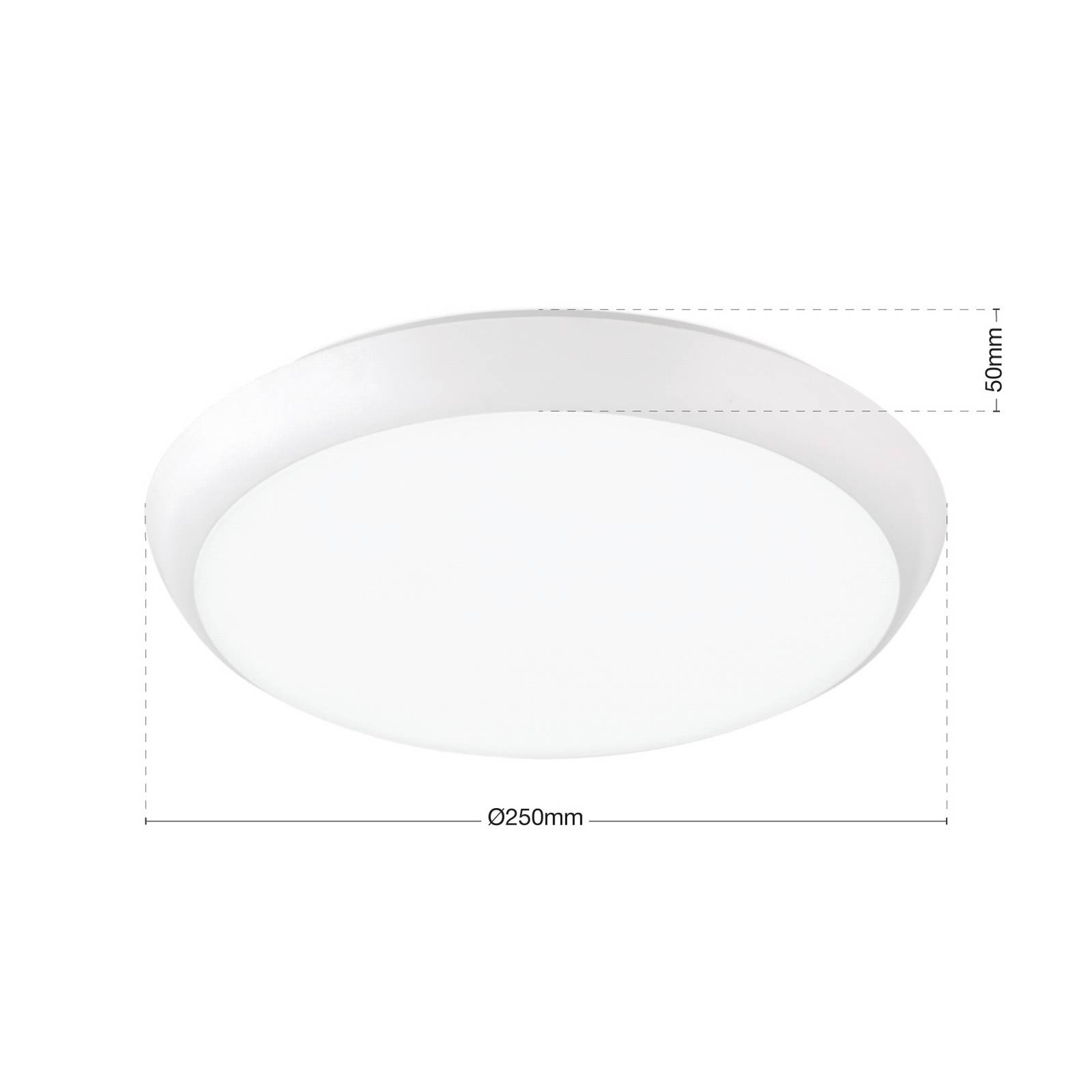 LED-Deckenleuchte Maggy, Ø 25 cm, weiß, CCT, IP65, Dekoringe günstig online kaufen