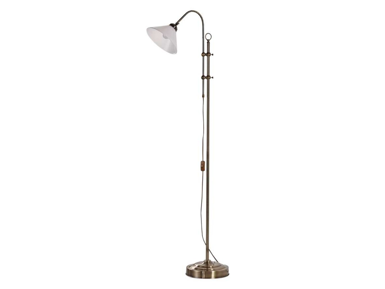 Otis Lampadar Opale/Antique Brass - Lindby