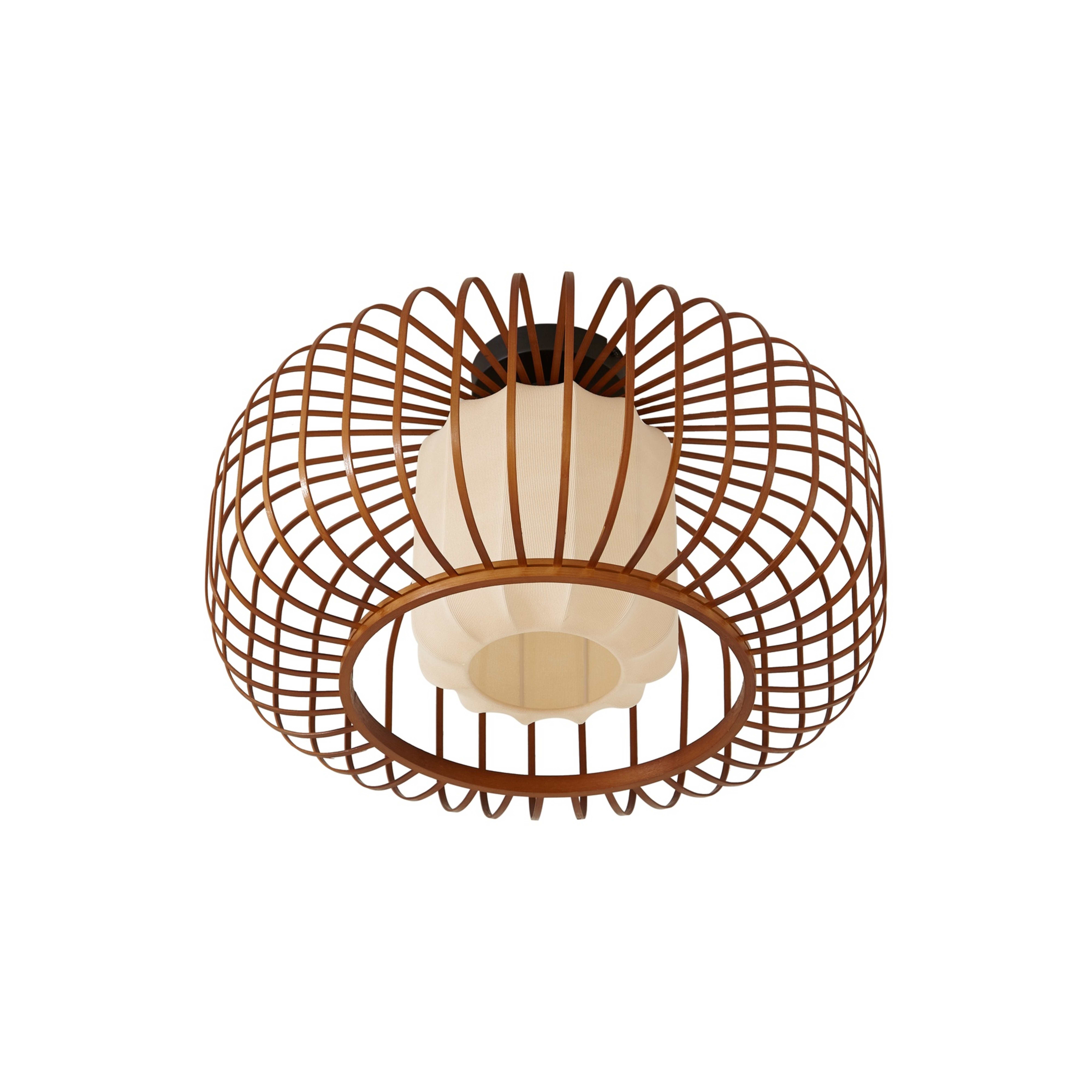 Davella kattovalaisin, Ø 50 cm, bambu, tekstiili - Lindby