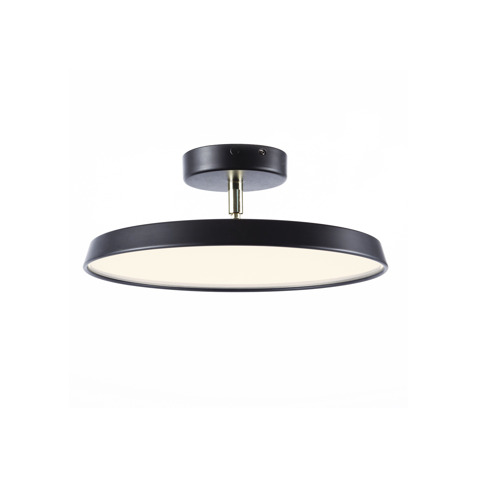 LED stropné svietidlo Kaito 2 Pro, Ø 30 cm, čierna farba, rozstupy