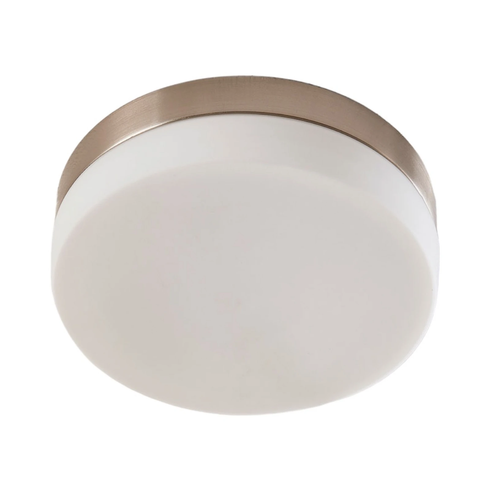 Lindby Bad-Deckenlampe Amilia, Ø 23,5 cm, E27, nickel, Glas