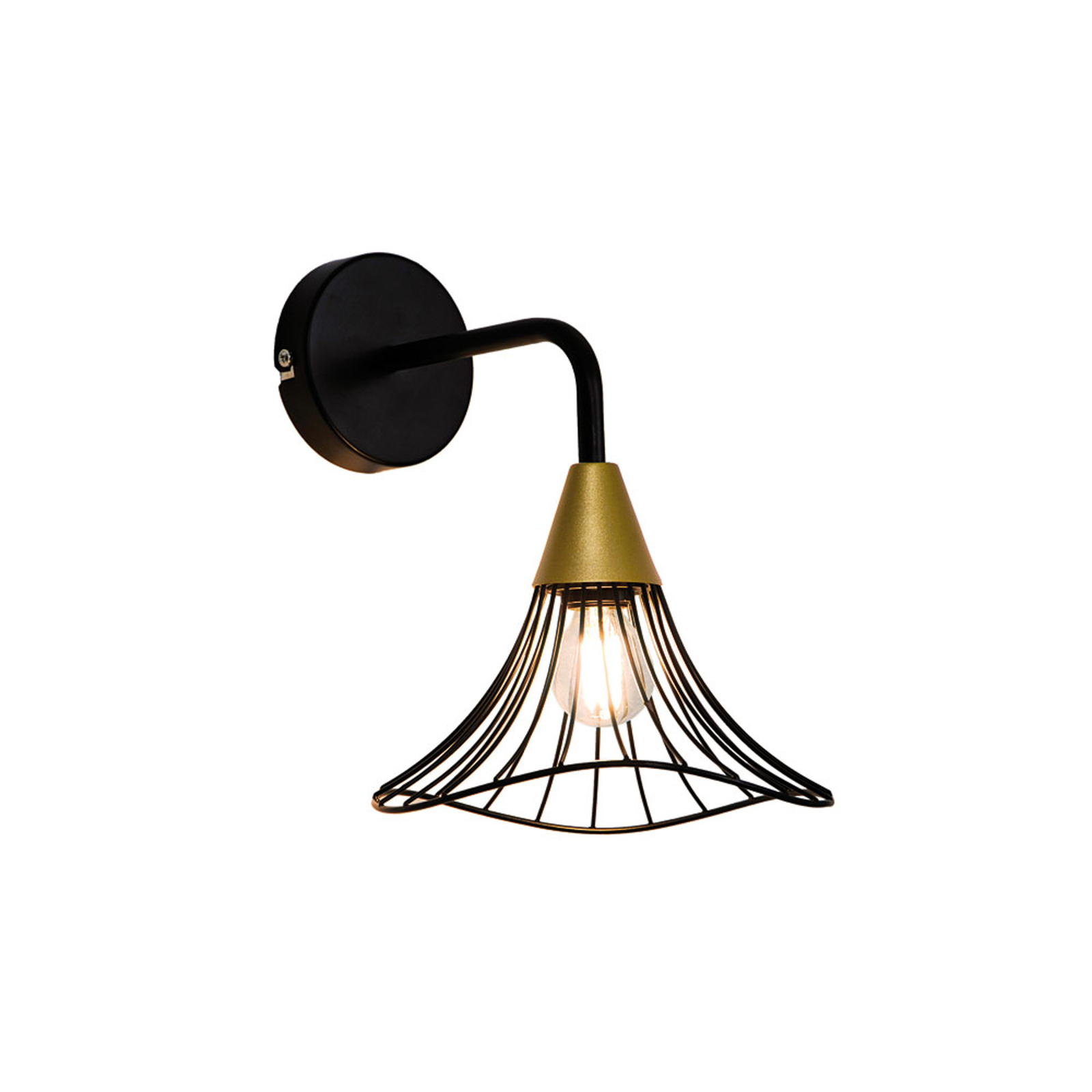 Tina wall lamp with a cage lampshade