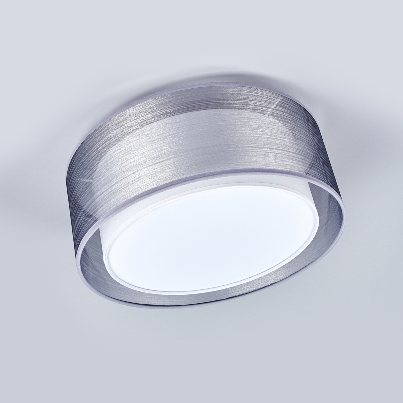 Nica Plafondlamp Deckenleuchte Ø40 Grey/White - Lindby