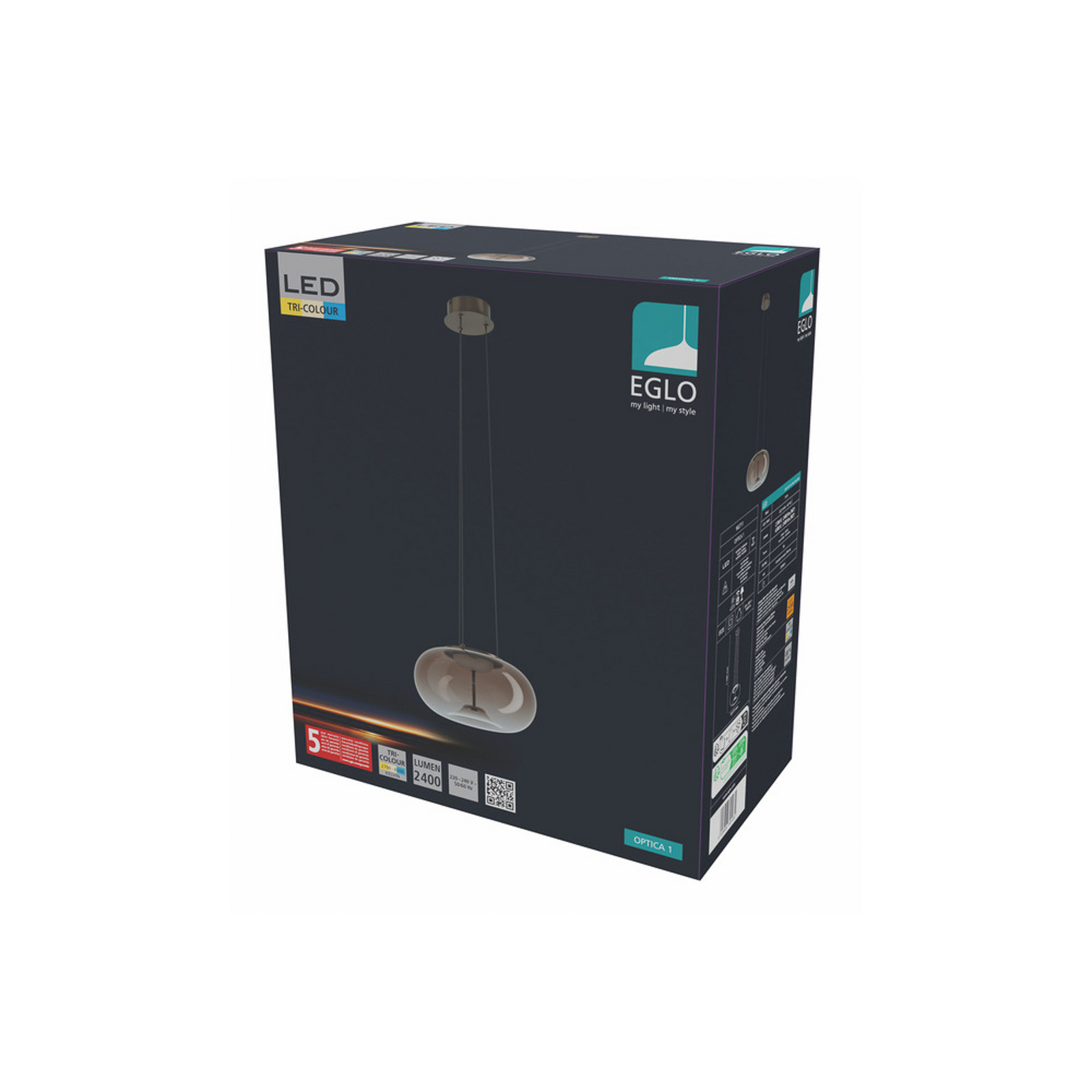 Lámpara colgante LED EGLO OPTICA 1, bronce/marrón, Ø 38 cm, CCT Lámpara colgante LED EGLO OPTICA 1, bronce/marrón, Ø 38 cm, CCT