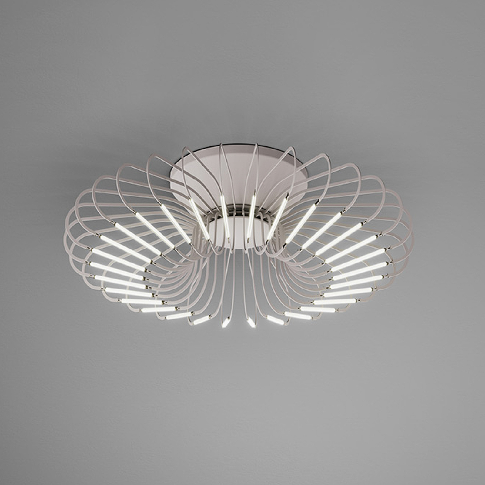 Filo taklampe, beige, metall, Ø 50 cm, 2700 K