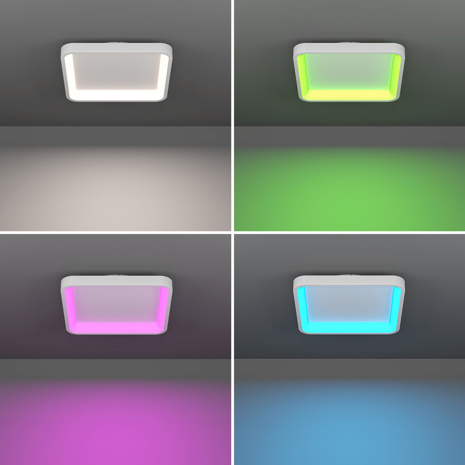 EGLO connect Smart LED ceiling light Loretello-Z, angular, white