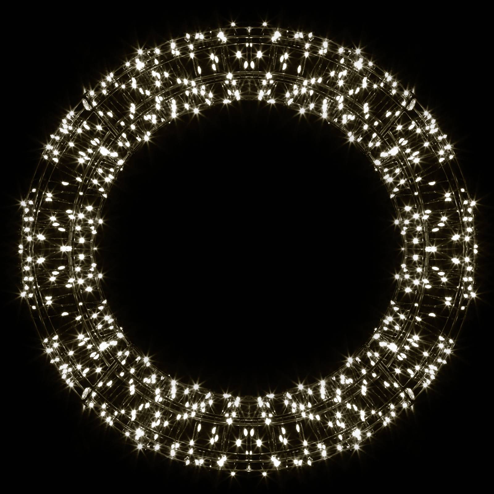 LED-julkrans, svart, 600 LED, Ø 40 cm