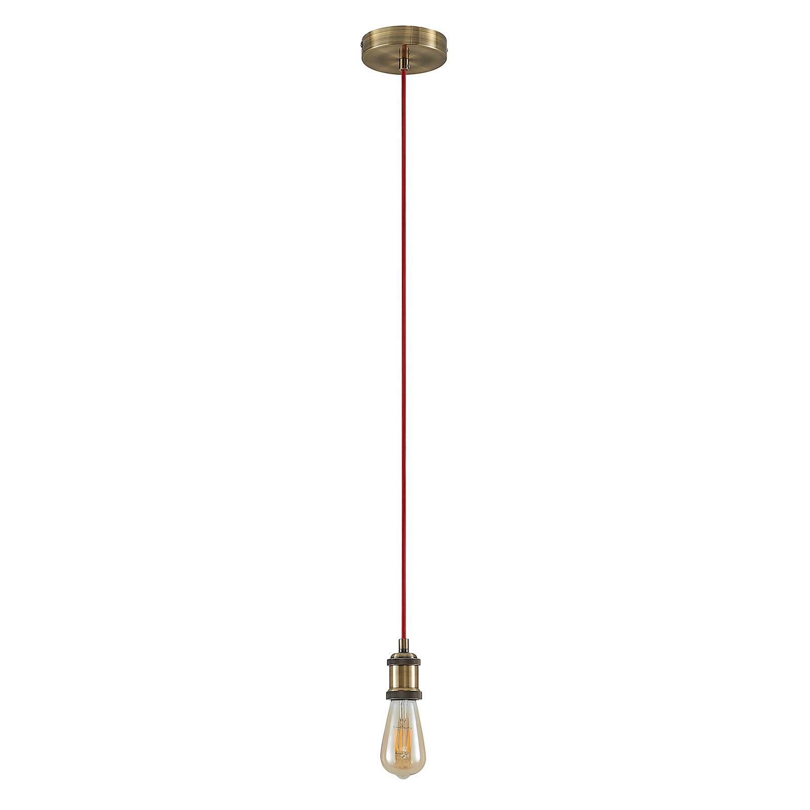Lindby Archita függő lámpa, piros, barna