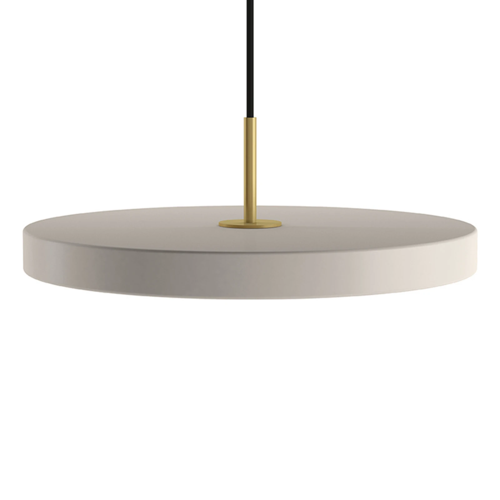 UMAGE LED-Hängelampe Asteria Mini, perlweiß/messing, Ø 31 cm