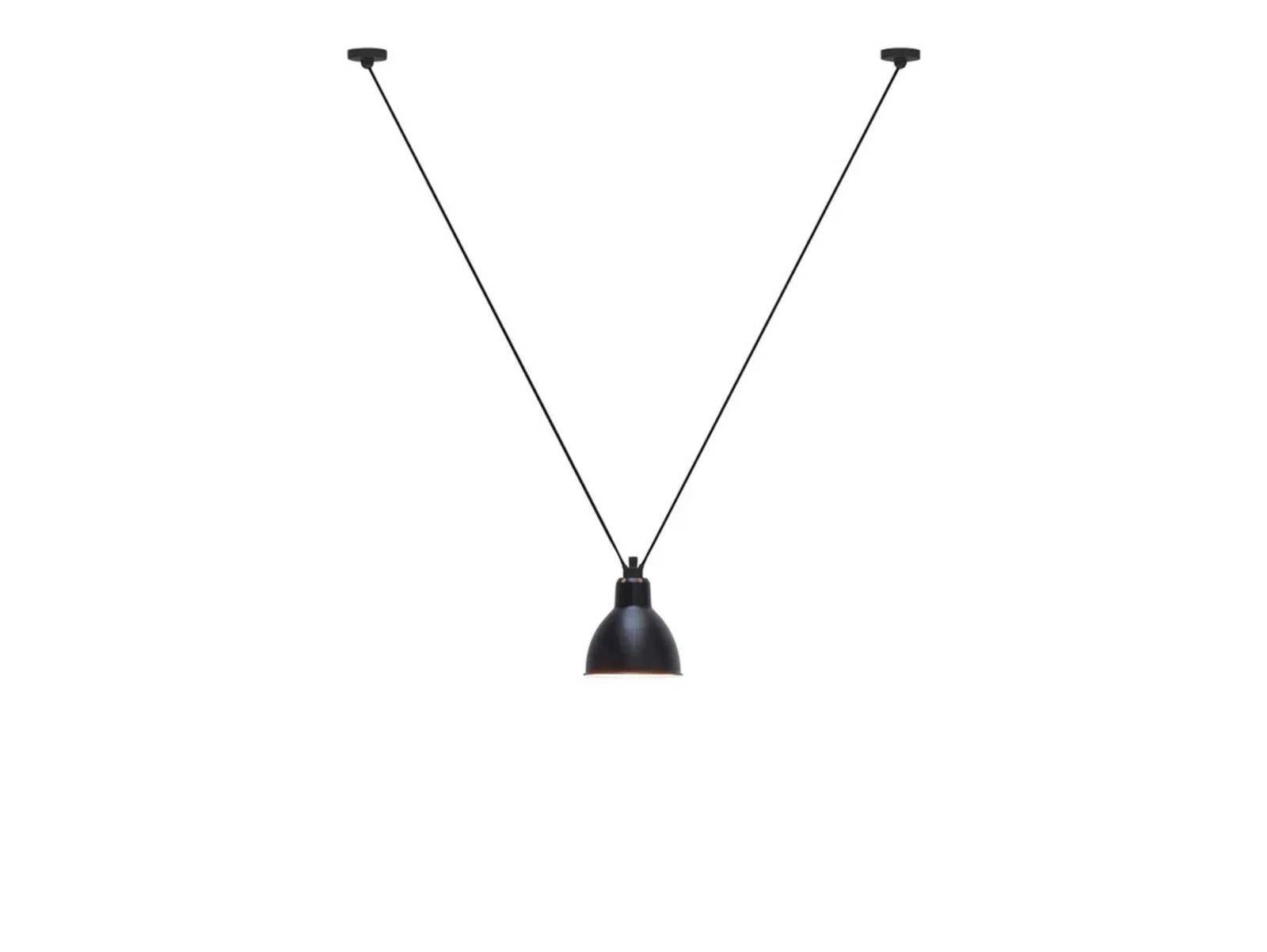 323 XL Lustră Pendul Round Black - Lampe Gras