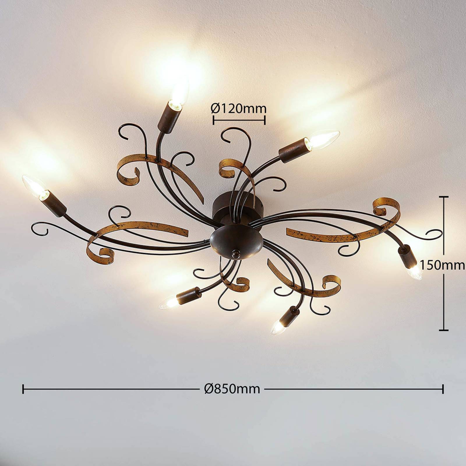 Lampa sufitowa Dalia w stylu florenckim