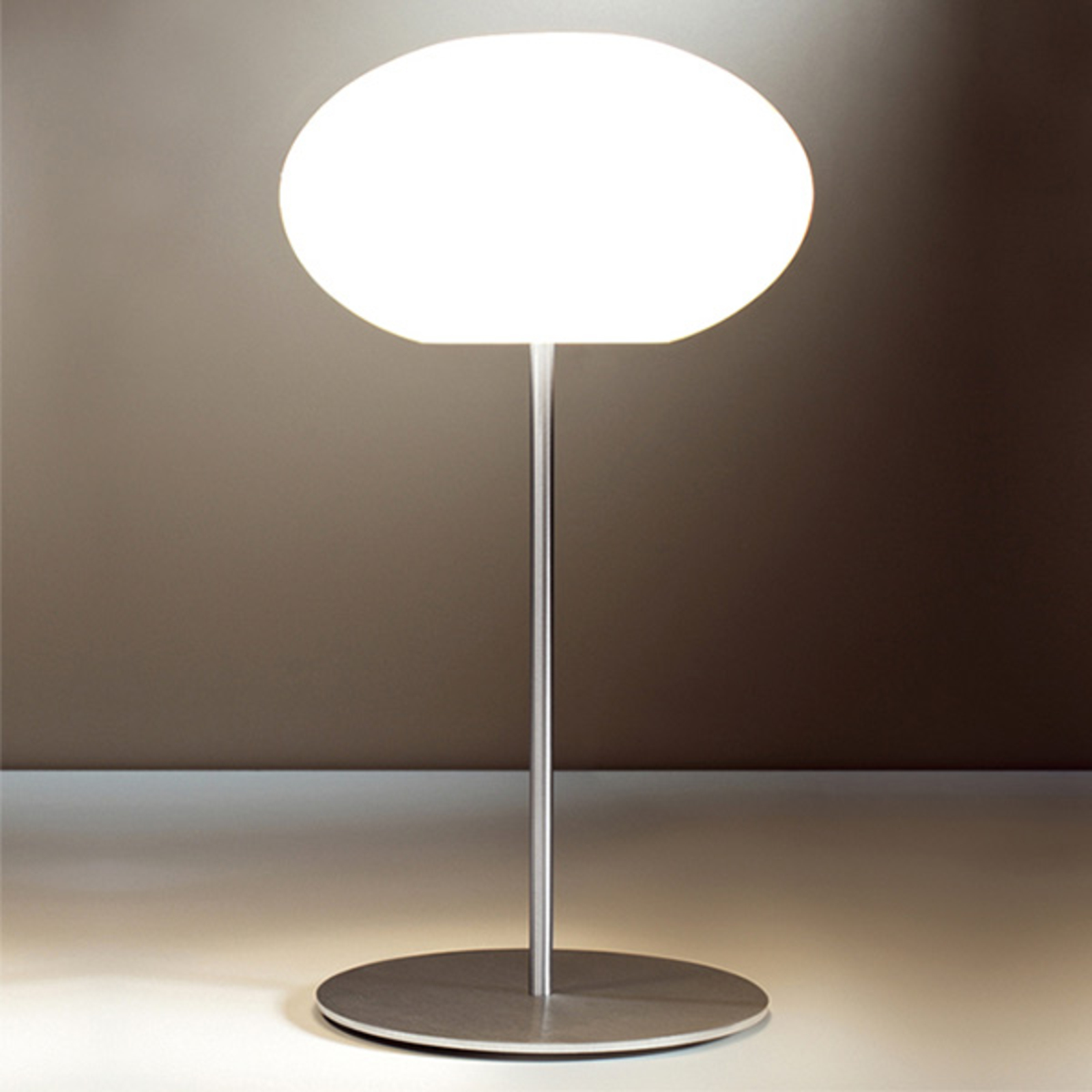 Casablanca Aih lampa stołowa Ø28cm biała lśniąca