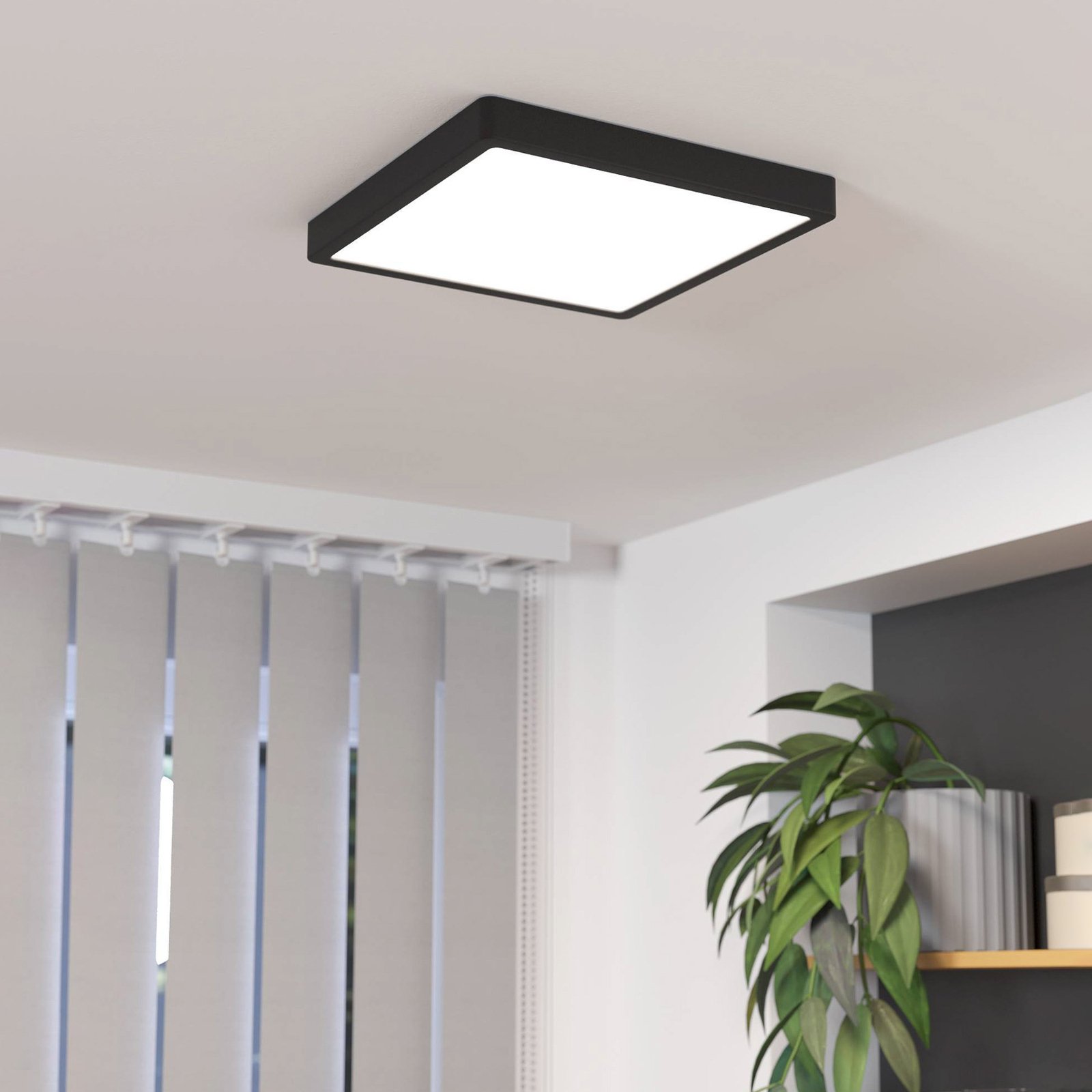 LED paviršinio montavimo skydelis Fueva5 IP20 830 juodas 28,5x28,5cm