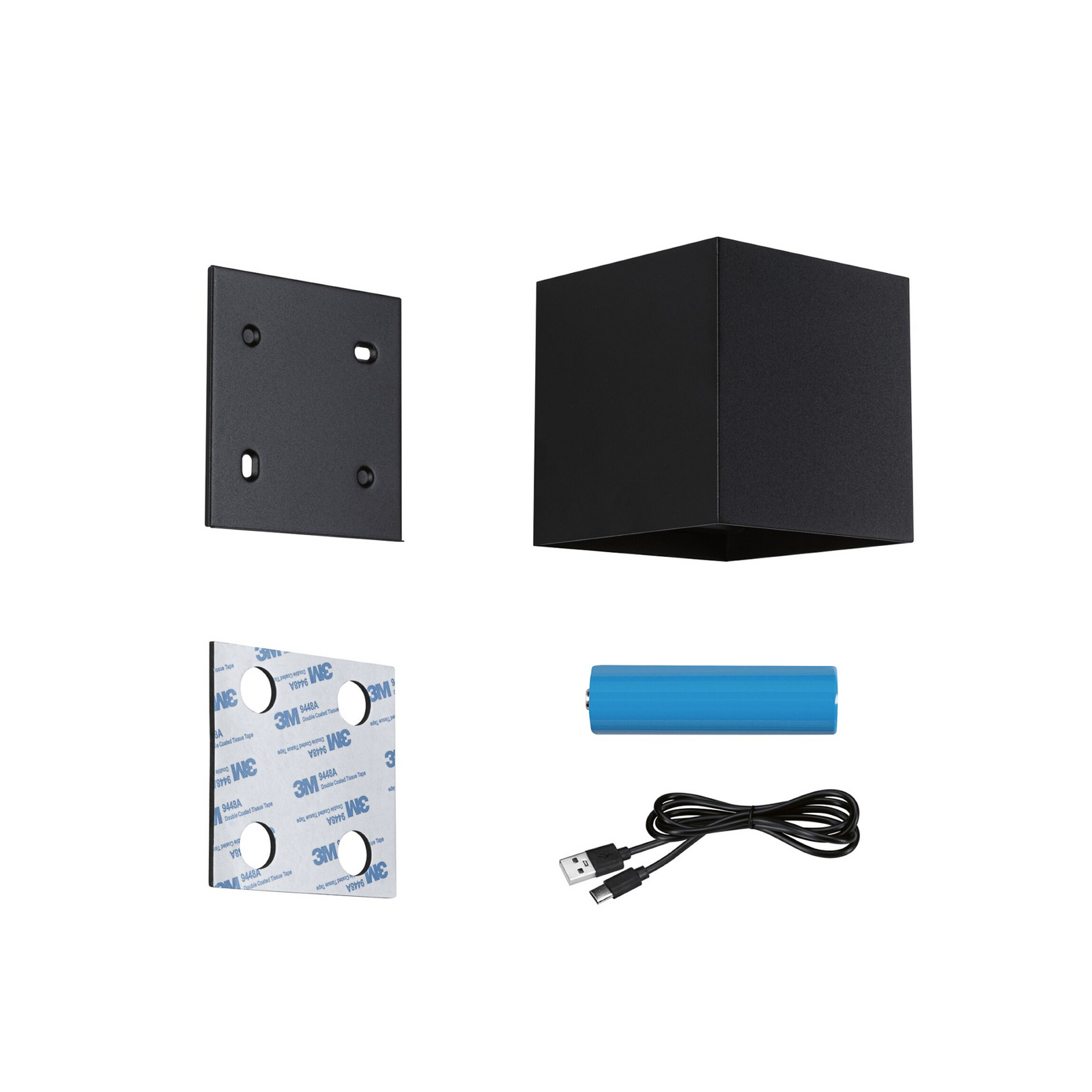 Paulmann Akku-Außenwandlampe Nyara schwarz 10 cm Sensor IP44 Paulmann Akku-Außenwandlampe Nyara schwarz 10 cm Sensor IP44