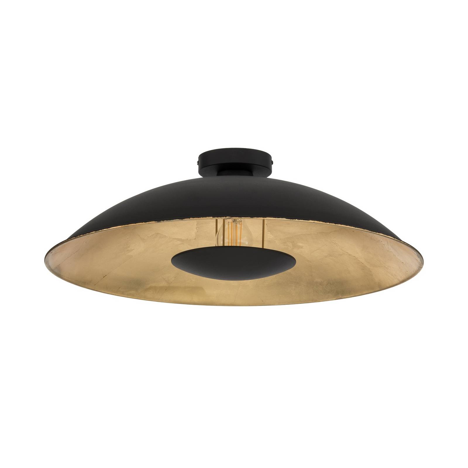 Lampa sufitowa Lindby Emilienne, czarny/złoty, metal, Ø 60 cm