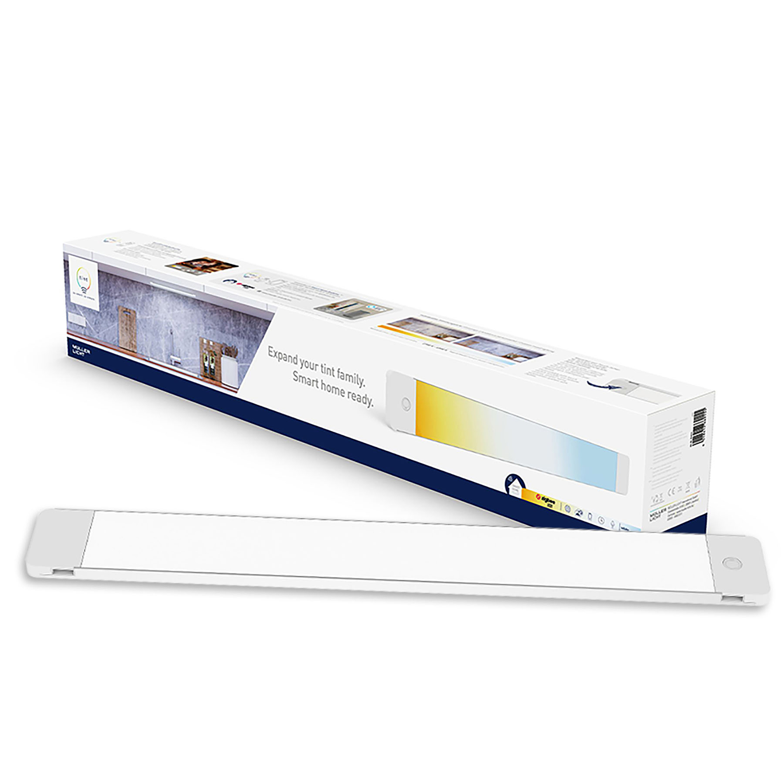 TINT Müller Licht tint Alba LED cabinet light, 50 cm, for Kitchen, aluminium, plastic, 14 W, energy efficiency: A+, L: 50 cm, W: 6 cm, H: 1 cm