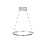 LED závesné svietidlo Ringo, Ø 60 cm, hliníková farba, kov, CCT